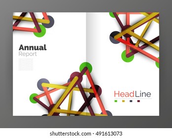 Molecule annual report. Vector abstract background