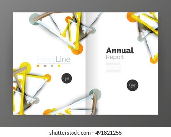 Molecule annual report. Vector abstract background