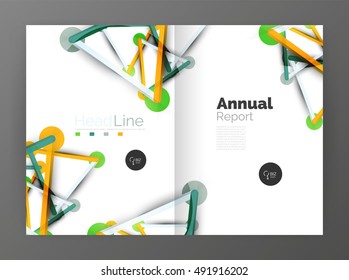 Molecule annual report. Vector abstract background