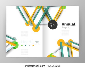 Molecule annual report. Vector abstract background