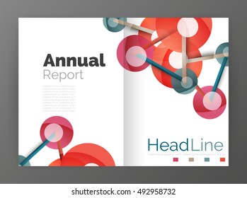 Molecule annual report. Vector abstract background