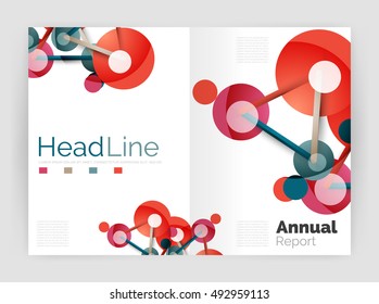 Molecule annual report. Vector abstract background