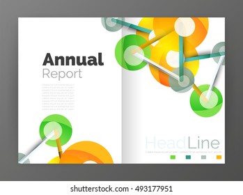 Molecule annual report. Vector abstract background