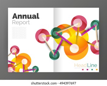 Molecule annual report. Vector abstract background