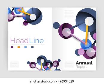 Molecule annual report. Vector abstract background