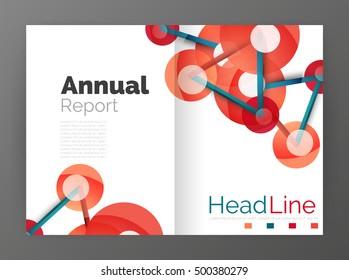 Molecule annual report. Vector abstract background
