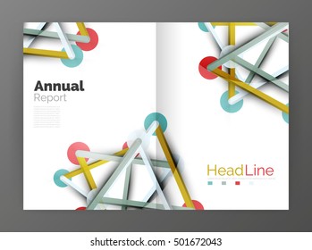 Molecule annual report. Vector abstract background