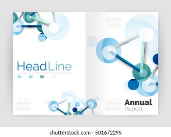 Molecule annual report. Vector abstract background