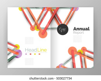 Informe anual de moléculas. Fondo abstracto vectorial