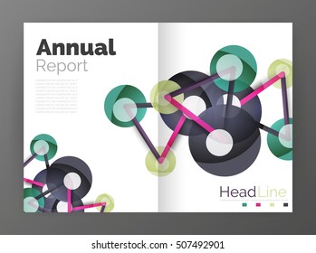 Molecule annual report. Vector abstract background