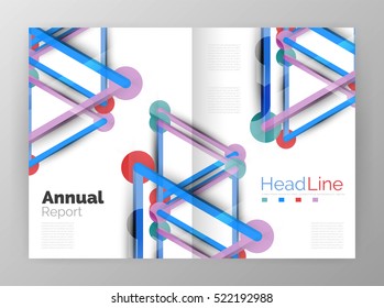 Molecule annual report. Vector abstract background