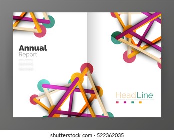 Molecule annual report. Vector abstract background
