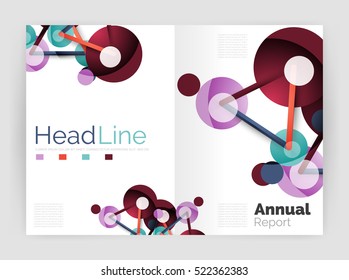 Molecule annual report. Vector abstract background