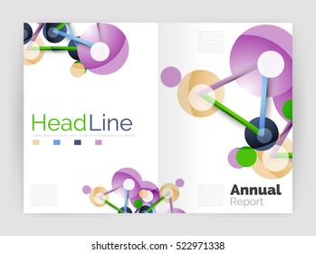 Molecule annual report. Vector abstract background