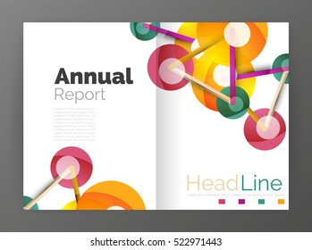 Molecule annual report. Vector abstract background