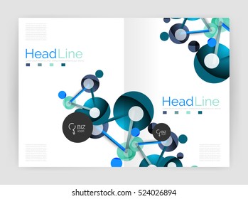 Molecule annual report. Vector abstract background