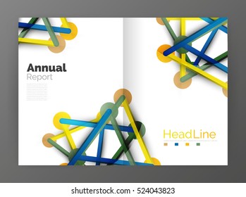 Molecule annual report. Vector abstract background