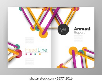 Informe anual de moléculas. Fondo abstracto vectorial