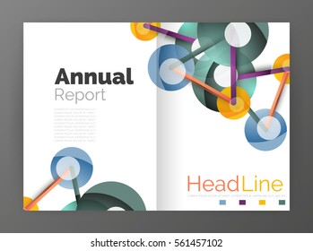 Molecule annual report. Vector abstract background