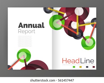 Molecule annual report. Vector abstract background