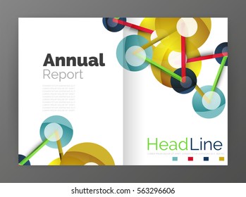Molecule annual report. Vector abstract background