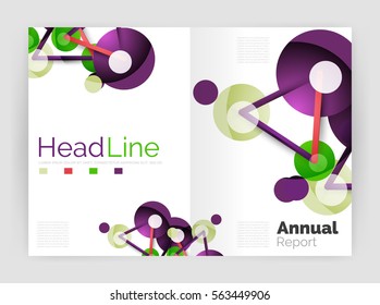 Molecule annual report. Vector abstract background