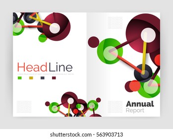 Molecule annual report. Vector abstract background