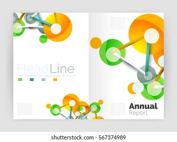Molecule annual report. Vector abstract background