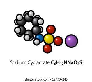 A Molecule Of The Artificial Sweetener Sodium Cyclamate.