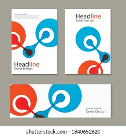 Molecule atom design template. Vector background