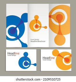 Molecule atom design template. Vector background