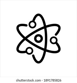 Molecule atom icon vector graphic illustration