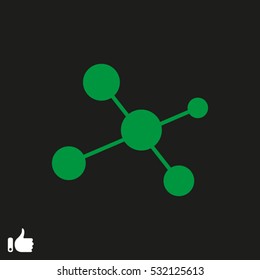 molecule, atom, icon, vector illustration EPS 10