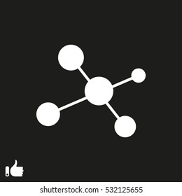 molecule, atom, icon, vector illustration EPS 10