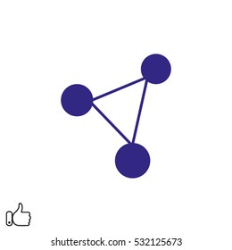 molecule, atom, icon, vector illustration EPS 10