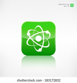 Molecule, atom icon.Application button.