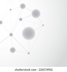 Molecule atom structure background template. Vector illustration