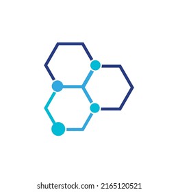 Molecule atom symbol logo template vector icon illustration