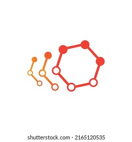 Molecule atom symbol logo template vector icon illustration