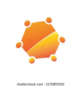 Symbol für Molekülen-Atom-Symbol-Vorlage Vektorsymbol