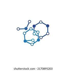 Symbol für Molekülen-Atom-Symbol-Vorlage Vektorsymbol