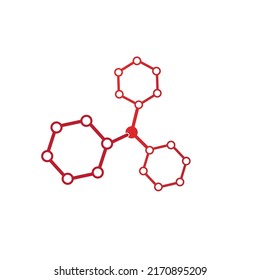 Molecule atom symbol logo template vector icon illustration