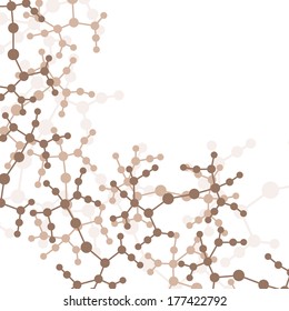 Molecule background, colorful illustration, digital composition.