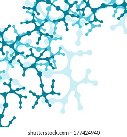 Molecule background, colorful illustration, digital composition.