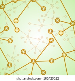 Molecule background, colorful illustration, digital composition.