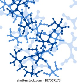 Molecule background, colorful illustration, digital composition.