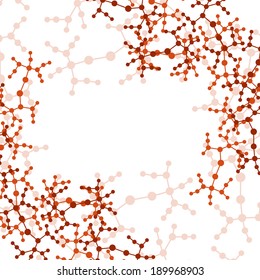 Molecule background, colorful illustration, digital composition.