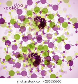 Molecule background colorful illustration - digital composition.