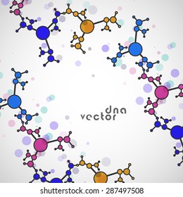 Molecule background colorful illustration - digital composition.