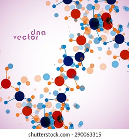 Molecule background colorful illustration - digital composition.